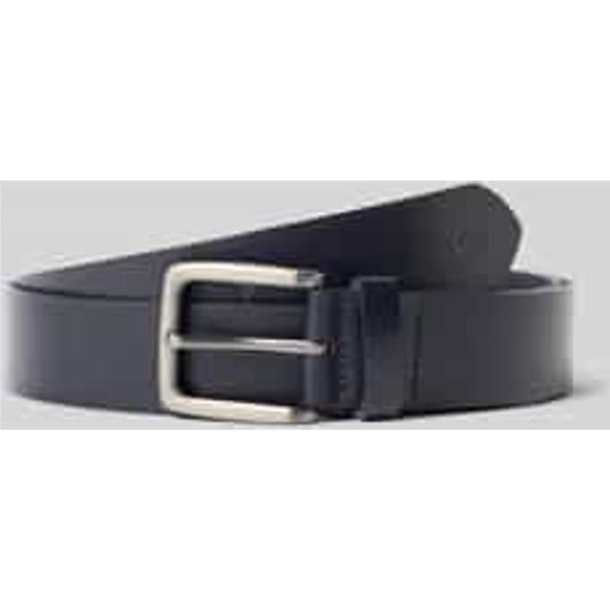 Tom Tailor - TTSCOTT leren riem met vierkante gesp - Maat 90 - navy uni