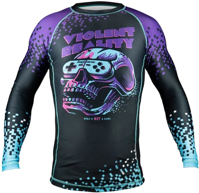 PRiDEorDiE Rash Guard Violent Reality Long Sleeves Black - L