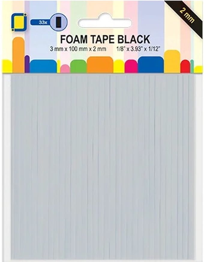 3D Foampads Lines Black, 33pcs / 3 x 100 x 2mm