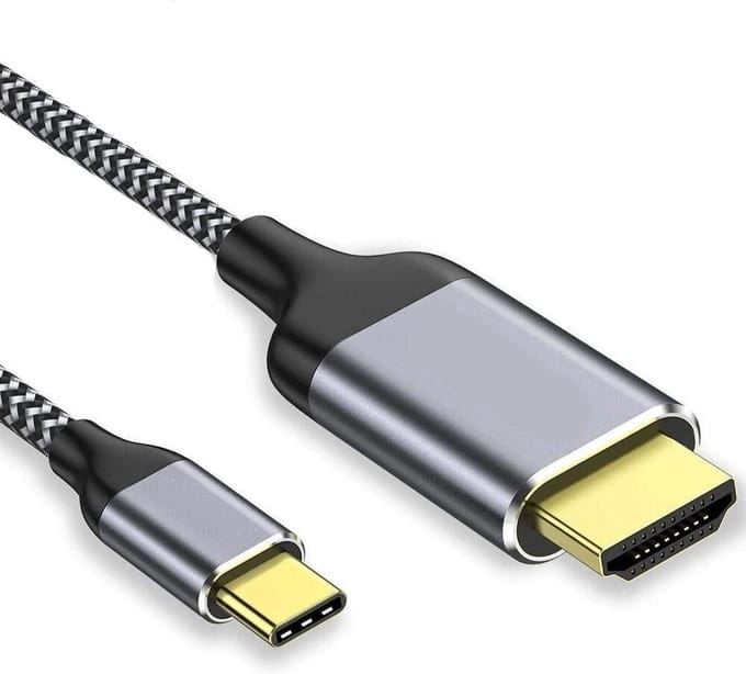 USB C naar HDMI kabel - 3.2 Gen 2x1 - 3840 x 2160 (60Hz) - Grijs - 2 meter - Allteq