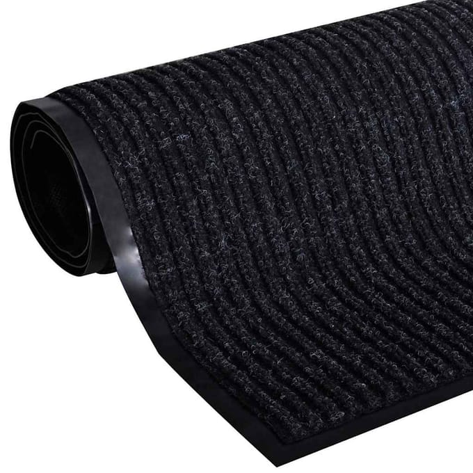 vidaXL - Deurmat - 120x180 - cm - PVC - zwart