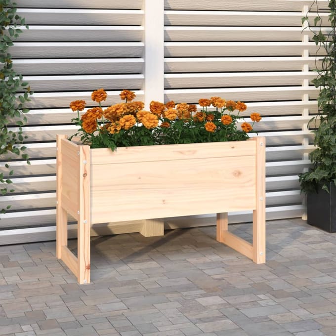 vidaXL - Plantenbak - 78x40x52 - cm - massief - grenenhout