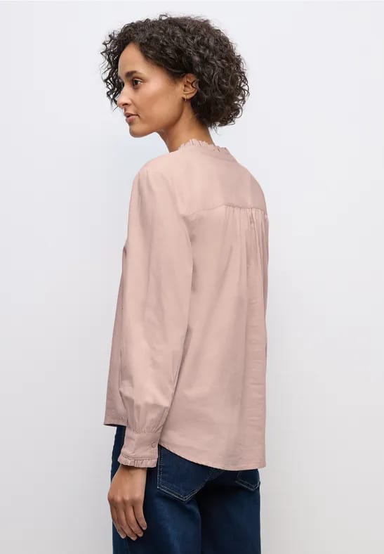 Katoenen blouse met ruches