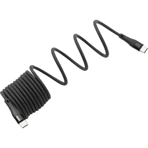 BKL Electronic 10080171 USB-C-kabel USB 2.0 USB-C stekker 1 m Zwart Afscherming gevlochten