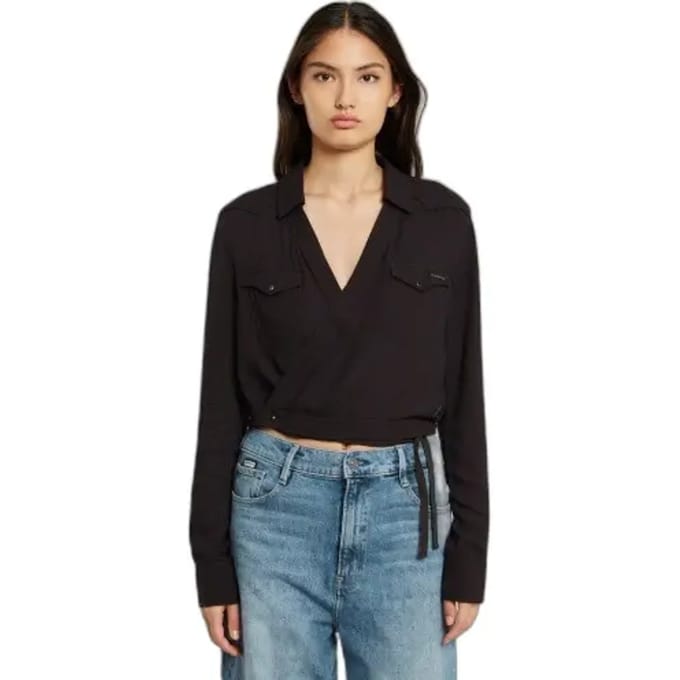 Dames lange mouwen portefeuilleblouse G-Star Tacoma