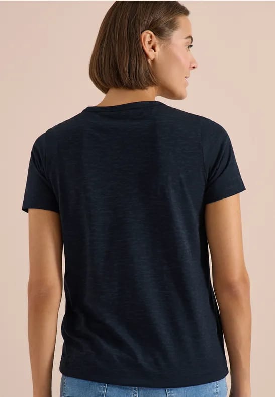 Shirt met korte mouwen en burn-out look