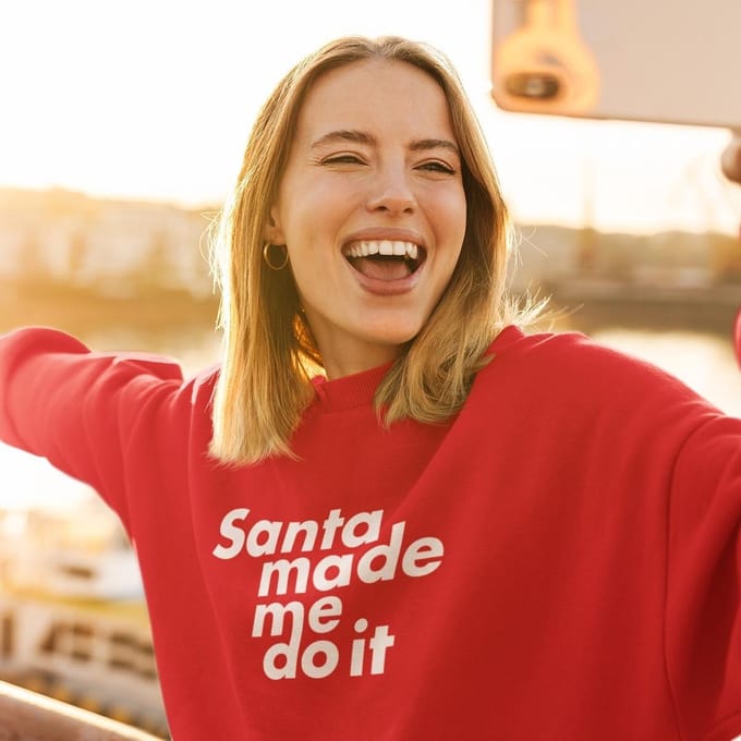 Foute Kersttrui Rood - Santa Made Me Do It - Maat L - Kerstkleding voor dames & heren