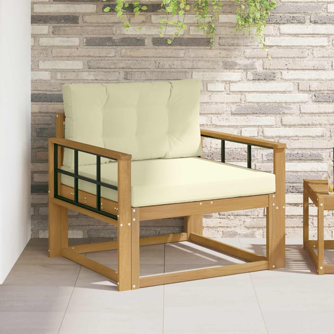 vidaXL - Buiten - Midden - Sofa - Polyester - Wit