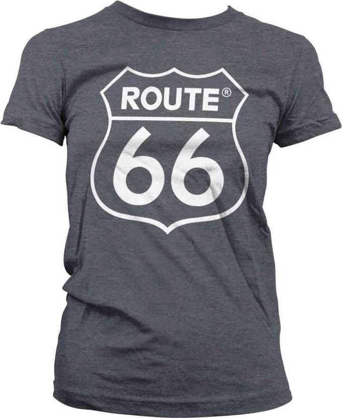 Route 66 Dames Tshirt -S- Logo Grijs
