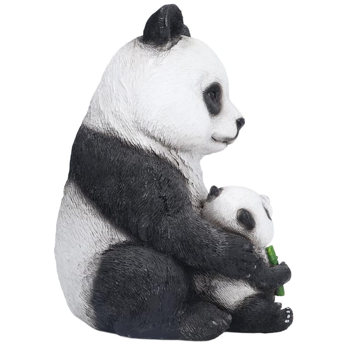 Simulation de panda, ours en résine synthétique, décoration de jardin, pelouse, bureau white