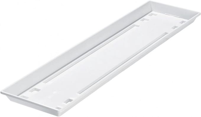 Hoekige Standaard Onderzetters voor Bloembakken - Wit 100 x 15,5 cm