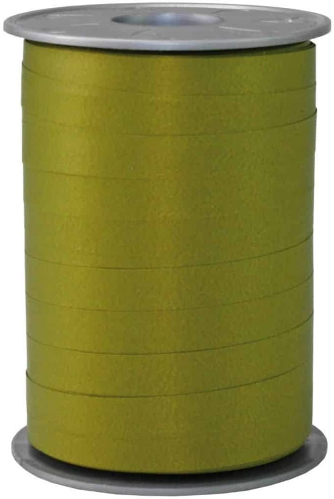 Krullint Paperlook Olijf Groen – Cadeaulint - 10mm