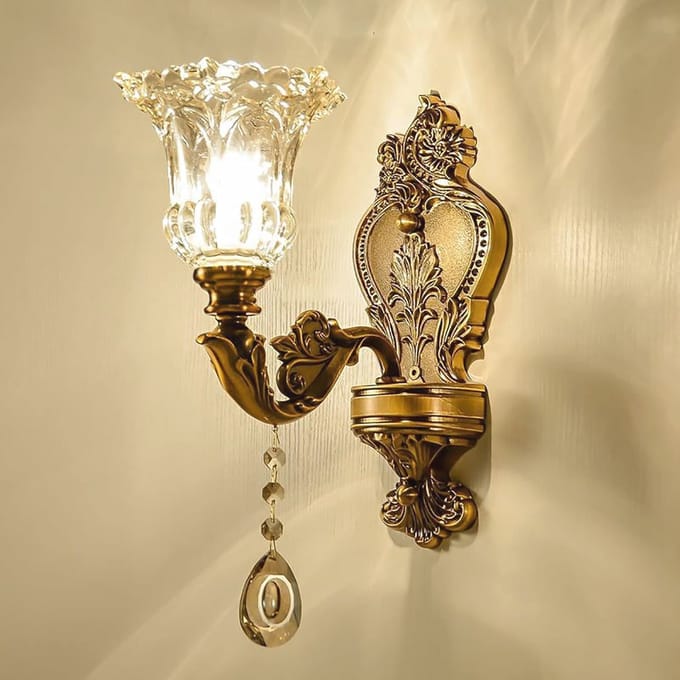 Moderne Kristallen Wandlamp met Vintage Design voor Binnen