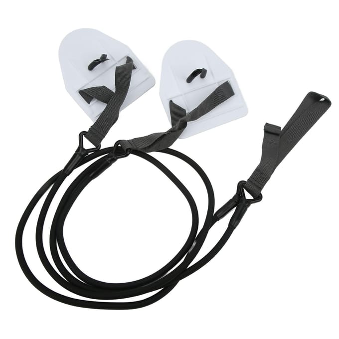 Bandes élastiques blanches de résistance pour l'entraînement de la force des bras en natation white