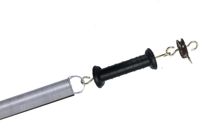 SILVER POORTGREEPSET MET VEER SPRING GATE + 2 ISOLATOREN