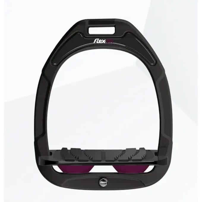 Grip Zwart/Zwart/Paars Inclinatie Stirrup Flex-On Green Composite