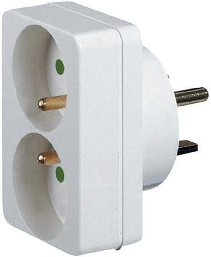 Adapter voor het aansluiten van twee 2P+T stekkers op 20A stopcontact
