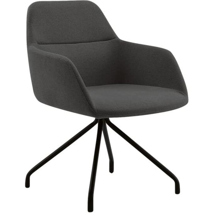 Conferentiestoel Serie 129 Vierpootstoel - frame zwart - Antraciet