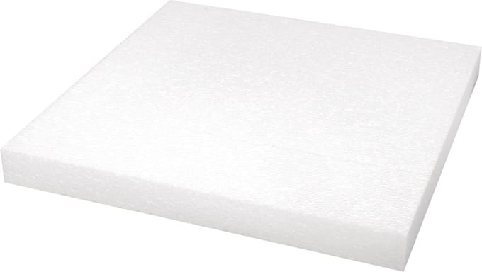 Rayher Knutsel piepschuim - plaat - vierkant - 40 x 40 x 4 cm - hobby materiaal