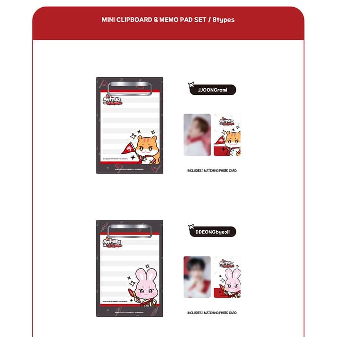 ATEEZ - [ANITEEZ IN THE CALLING] Mini Klembord & Notitieblok Set 5. SANdeoki