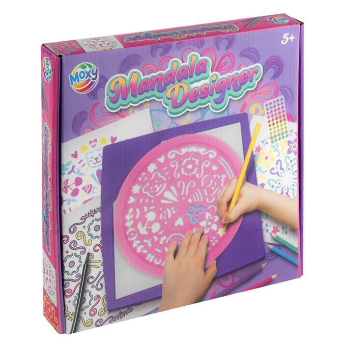 Top1Toys Mandala designer 25x25 cm 6 kleurpotoden, 10 sheets en 50 stenen