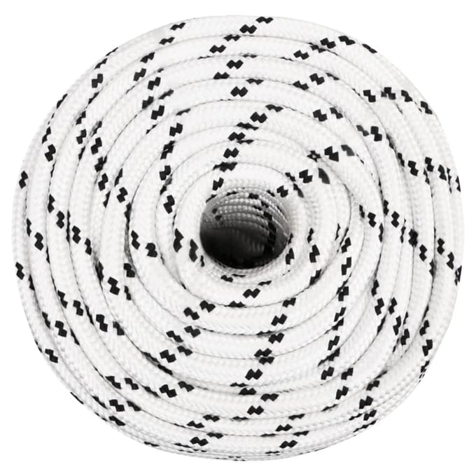 vidaXL - Boottouw - gevlochten - 14 - mmx25 - m - polyester - wit