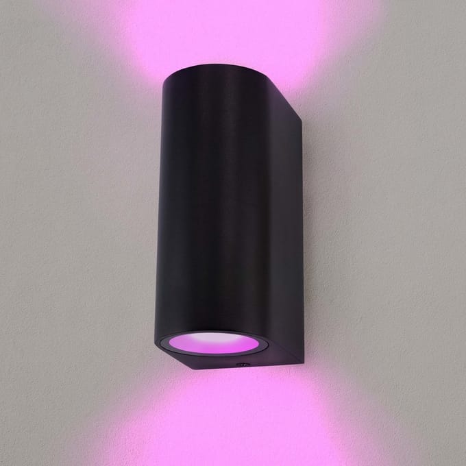 Ledvion - SMART LED Wandlamp Santa Barbara - IP54 - Zwart