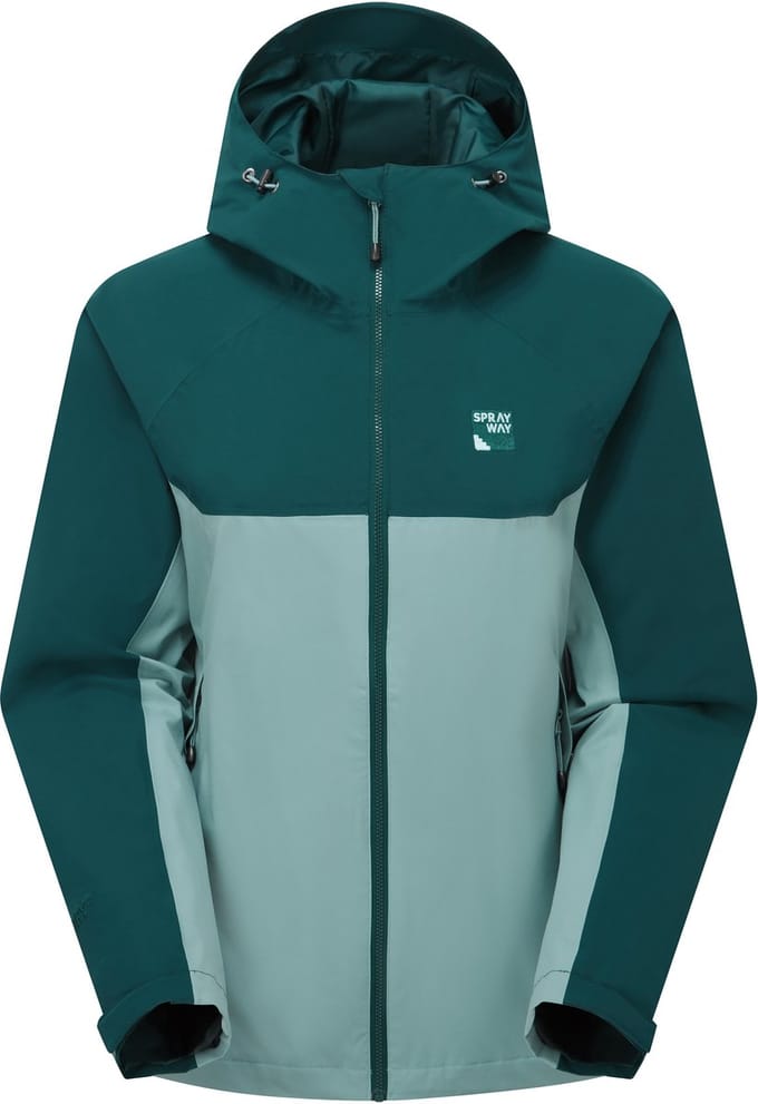 Dames Lichtgewicht Waterdichte Hooded Wandelen Regen met Rits Shell Jacket Jas