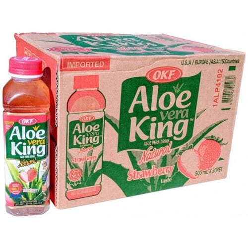 OKF aloëveradrank aardbei 20 x 500 ml 1 doos [incl. € 0,15 statiegeld]