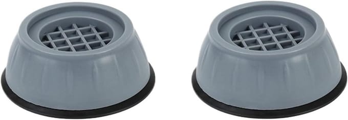 Anti-vibratie voetjes - Slipstop mat - Stille machine - Vermindert trillingen - 8cm diameter - Grijs