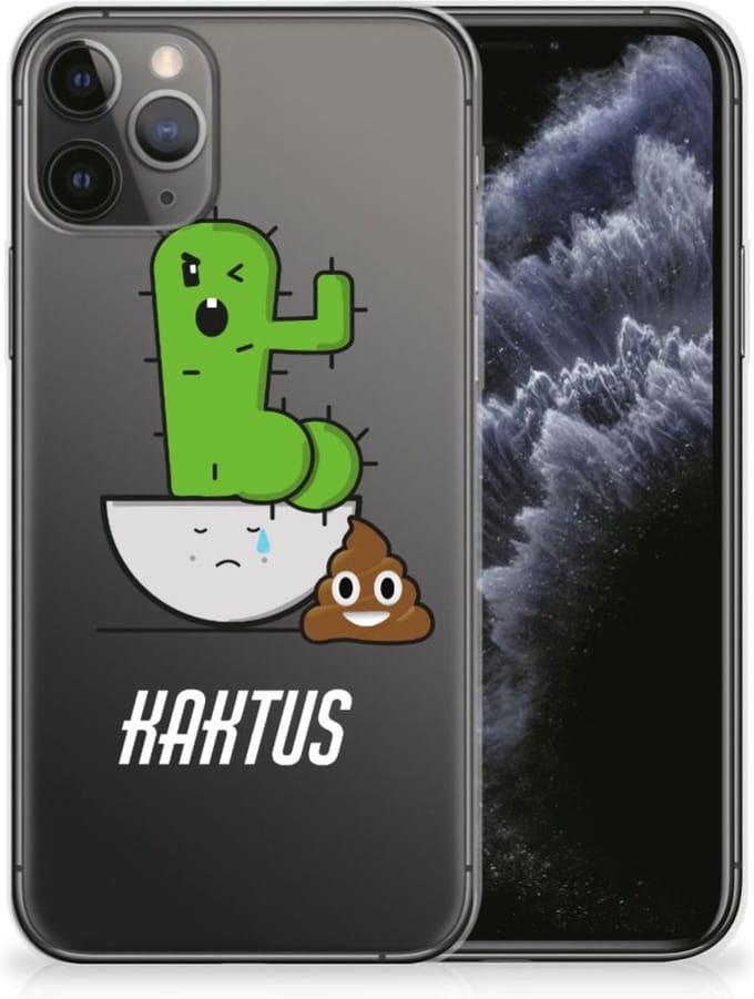 Apple iPhone 11 Pro Telefoonhoesje met Naam Cactus Poo