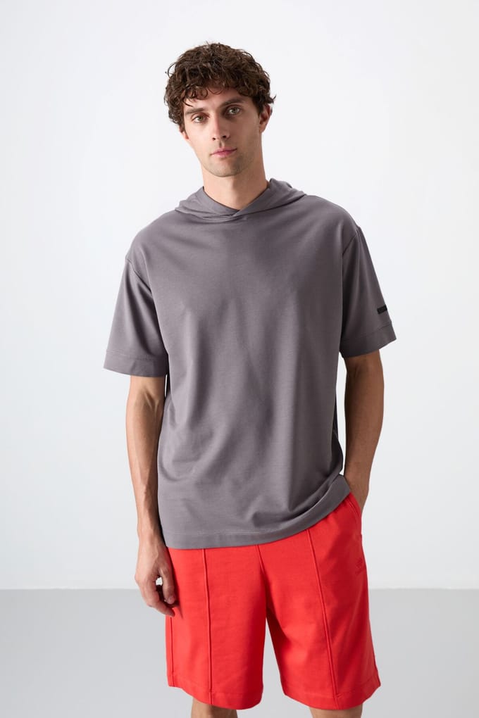 Oversized Hoodie Korte Mouwen T-Shirt