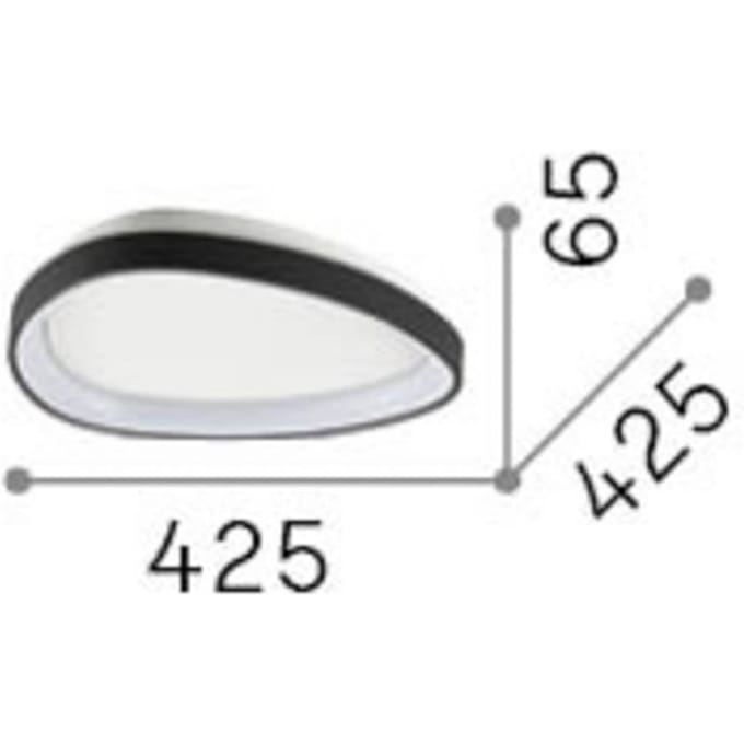 IDEAL LUX LED plafondlamp Gemini wit 42 cm 2700 K aan/uit