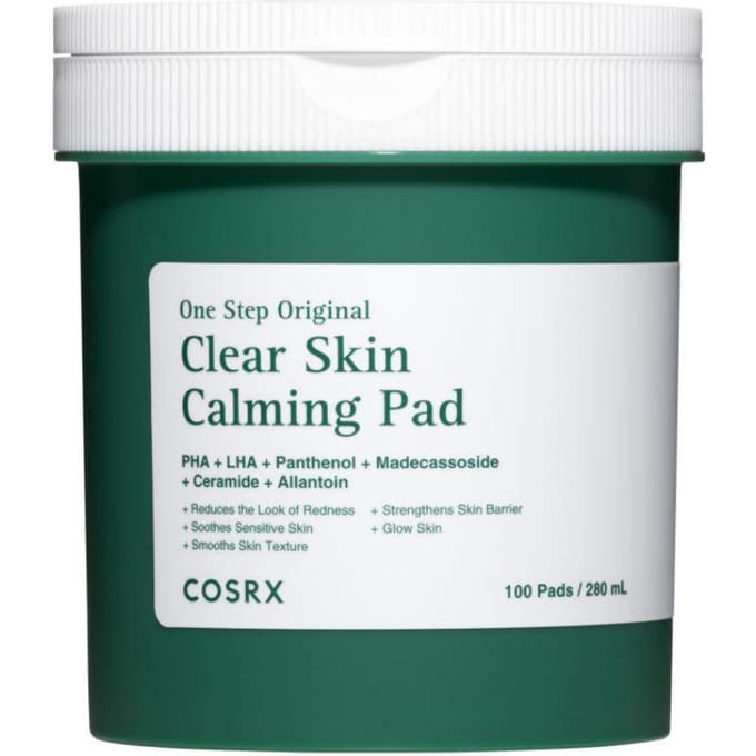 COSRX One Step Original Clear Pad Acne Calming Exfoliating Toner Pads 100 Pads (280 ml) 1 Pack (100 Pads)
