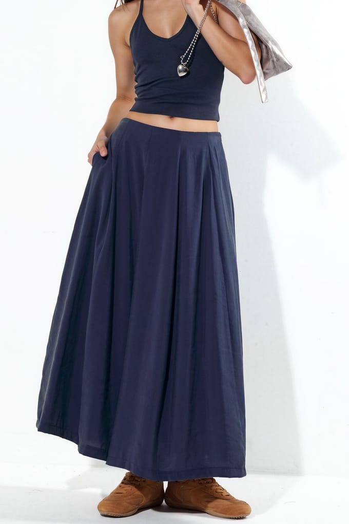 Hoge Taille Maxi A-Lijn Rok