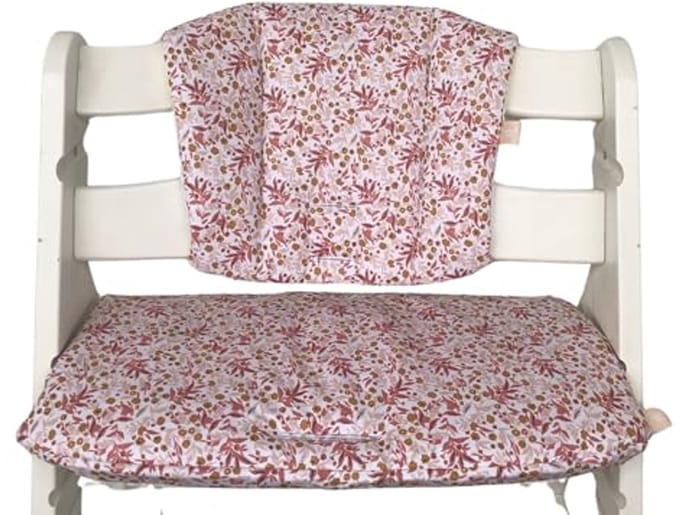Kinderstoel Zitkussen Antislip Bloemen Roze, Gemakkelijk Schoon Te Maken