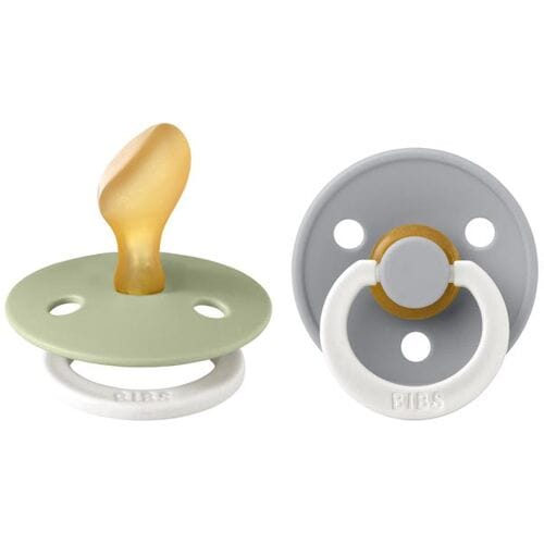 BIBS Colour Glow Fopspeen - 6-18 mnd - 2-pack - Anatomisch - Sage/Cloud