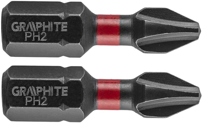 Graphite Serie - Impact Bithouder - PH2 - 25mm - S2 Staal