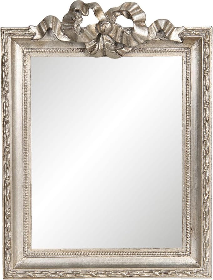 Clayre & Eef Spiegel 25x34 cm Zilverkleurig Hout