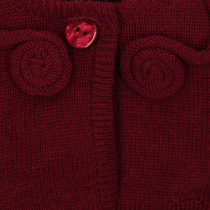 Gebreide meisjesjas in tricot 6622W14