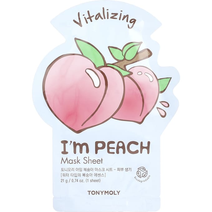 Ik ben Peach, Vitaliserend Schoonheidsmasker, 1 vel, 21 g(0.74Oz) pink