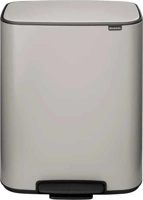 Brabantia Bo Prullenbak - 2 x 30 liter - Afvalscheiding - Soft Grey