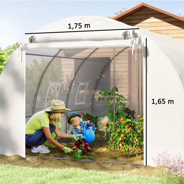 4goodz foliekas - plastic overdekking - 396L x 300B x 200H cm - Wit