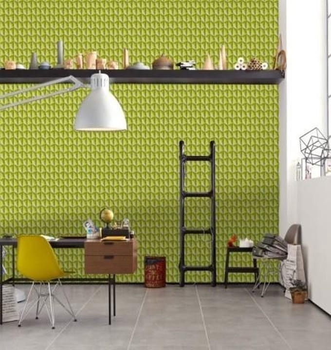 Mac Stopa Vliesbehang 3D blokje Groen 32708-5