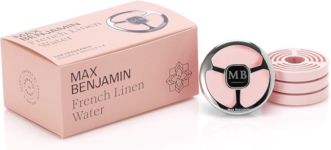 Max Benjamin Autoparfum met 4 Navullingen Cadeauset - French Linen Water