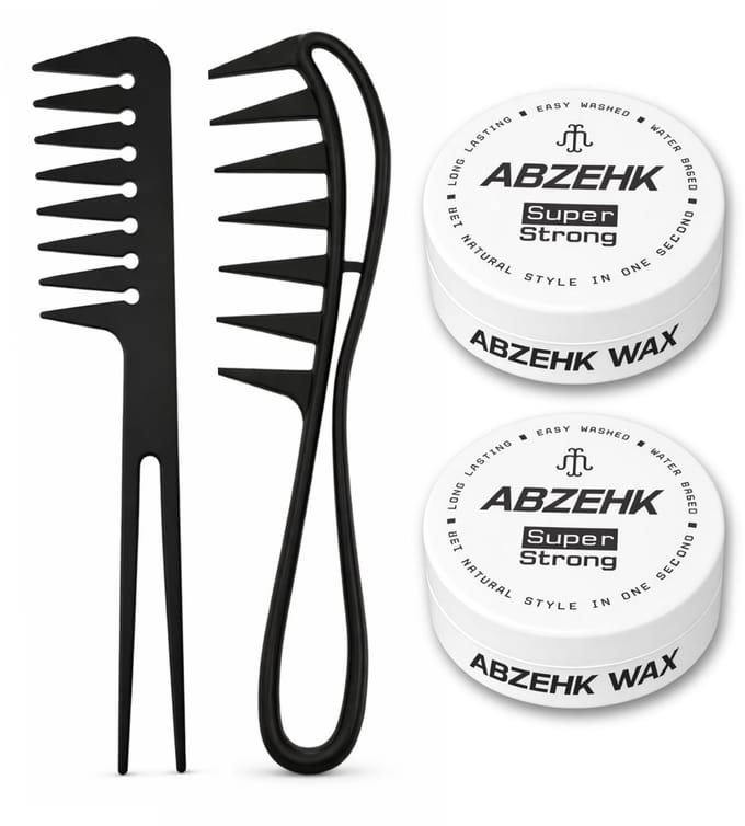Haarwax - Super Strong - 150 ml - Abzehk - Met Styling Kam - Haarstylingtools