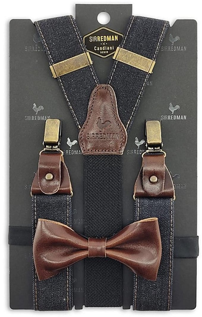 Sir Redman - Bretels met strik - bretels combi pack Sturdy Stewart - blauw / bruin