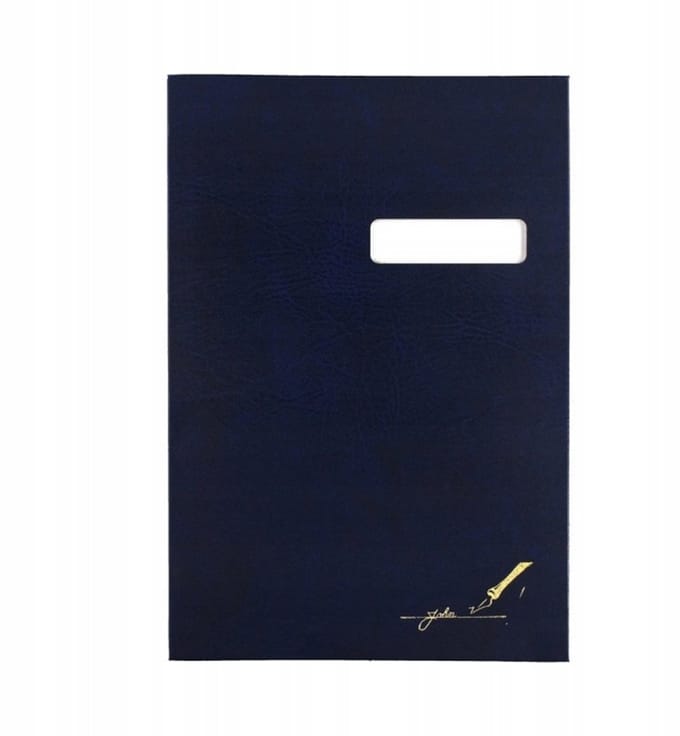 Barbara Map voor Documenten met Venster, 10 Vellen, Marineblauw