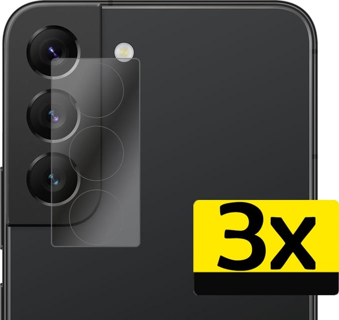 Camera Lens Protector - Geschikt voor Samsung Galaxy S22 Plus - 3 Stuks - Camera Screenprotector - Beschermglas - Gehard Glas - Tempered Glass - Screen Protector