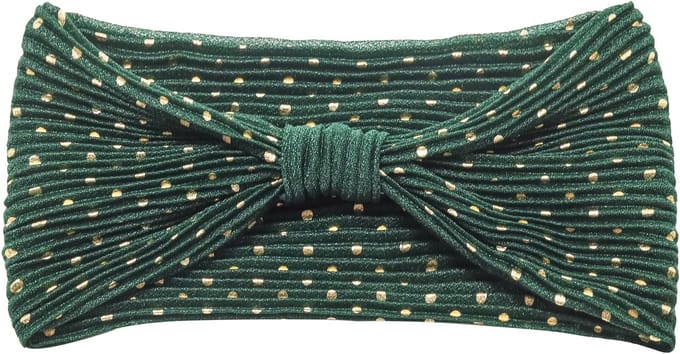 Emilie collection – Haarband – Groen – Gouden Stipjes – Elegant & Comfortabel